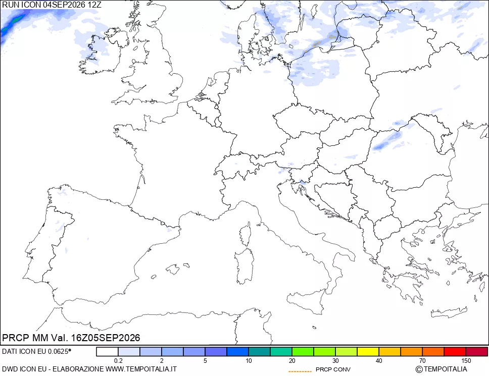 mappa Precipitazioni totali e convettive