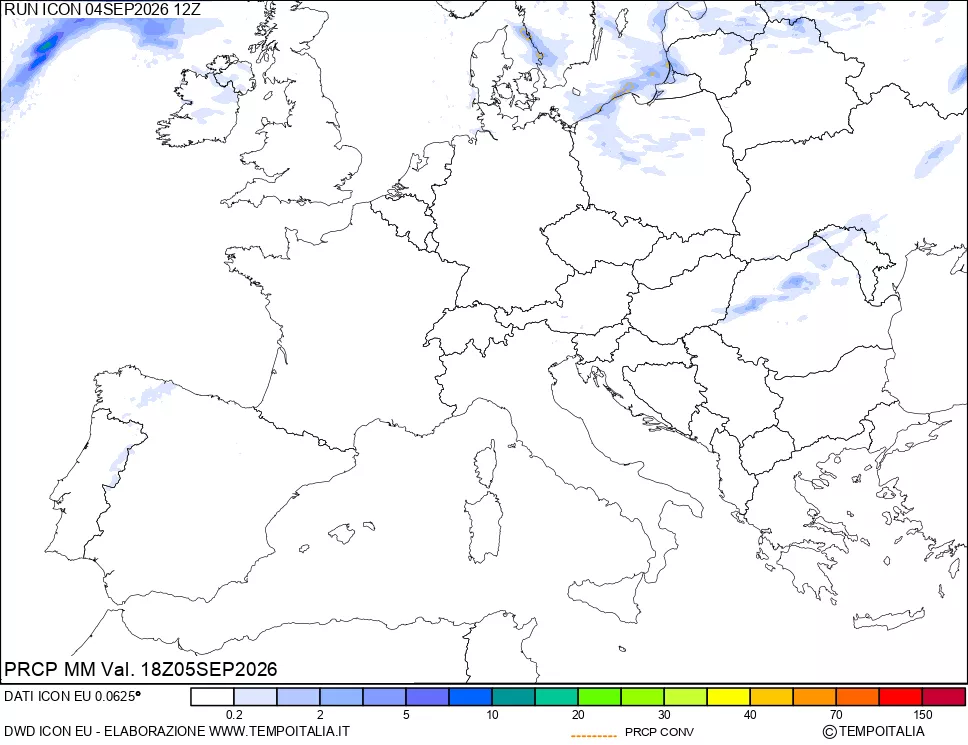 mappa Precipitazioni totali e convettive
