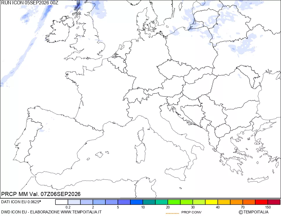 mappa Precipitazioni totali e convettive