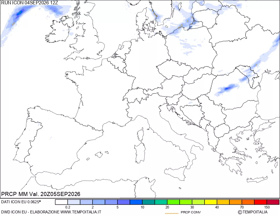 mappa Precipitazioni totali e convettive