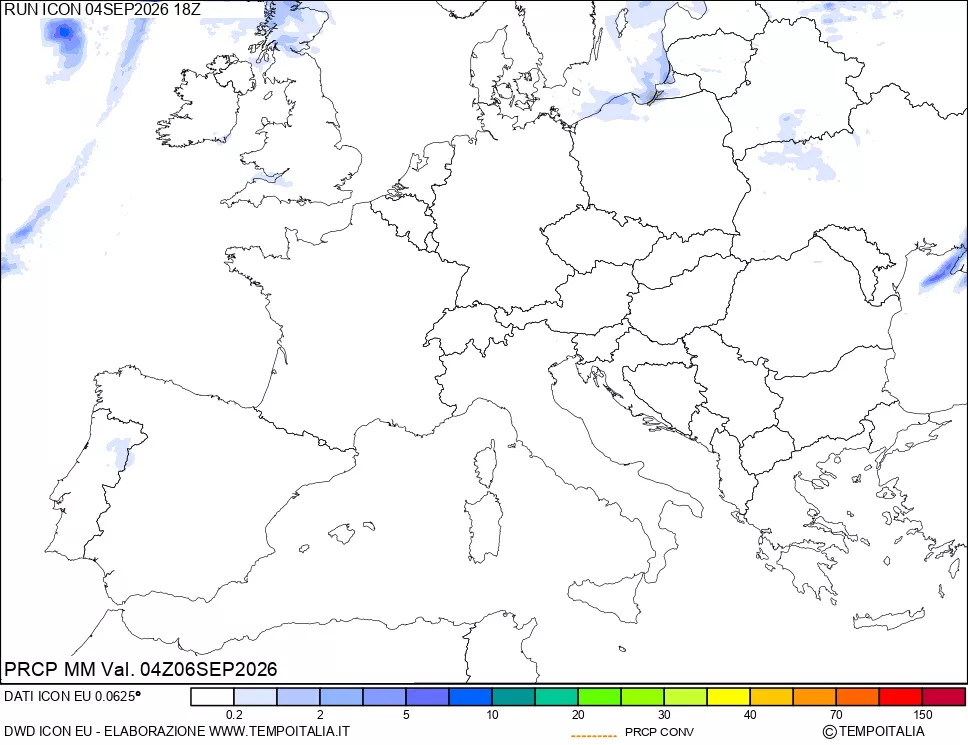 mappa Precipitazioni totali e convettive