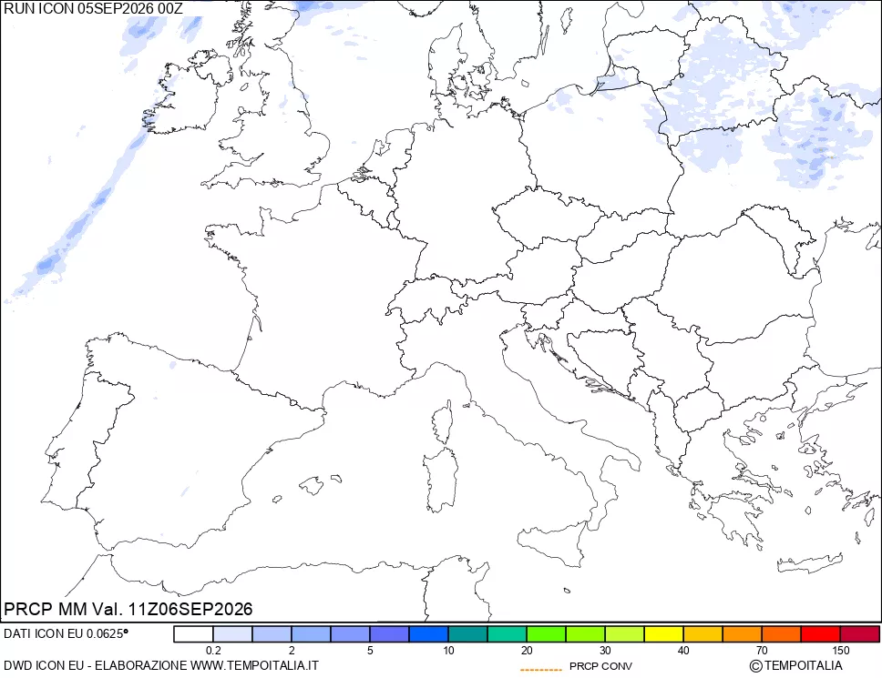 mappa Precipitazioni totali e convettive