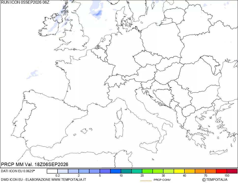 mappa Precipitazioni totali e convettive