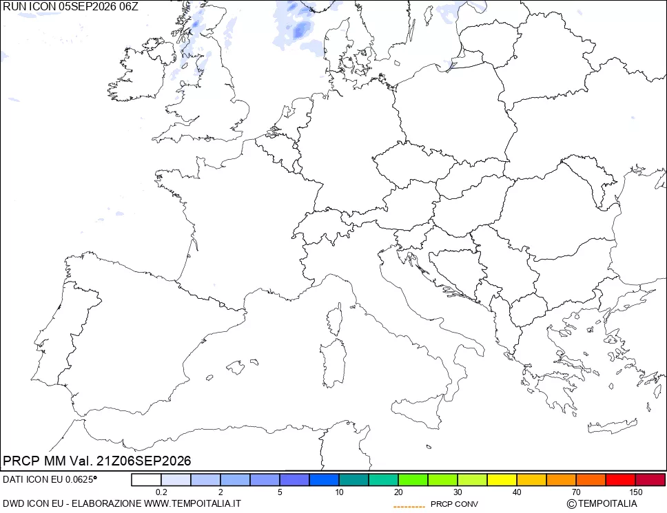 mappa Precipitazioni totali e convettive