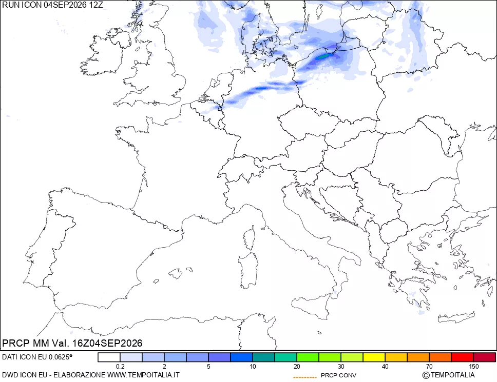 mappa Precipitazioni totali e convettive
