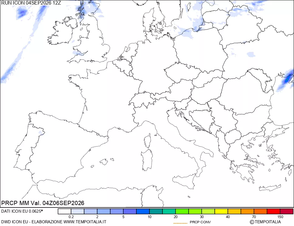 mappa Precipitazioni totali e convettive