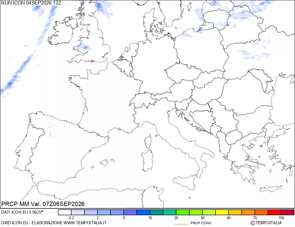 mappa Precipitazioni totali e convettive