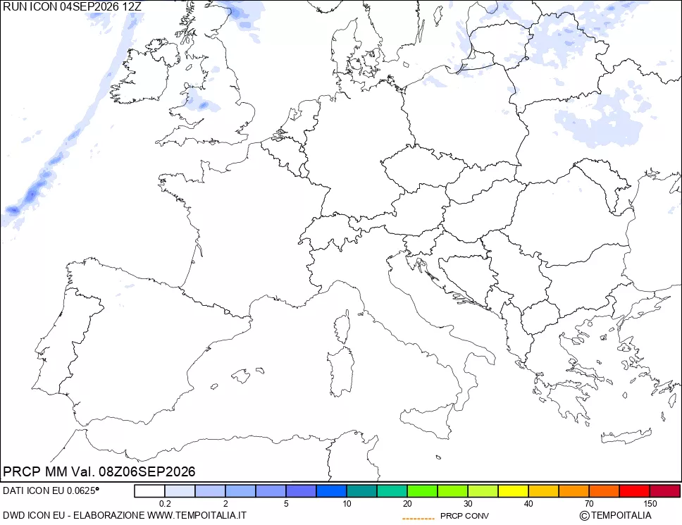 mappa Precipitazioni totali e convettive
