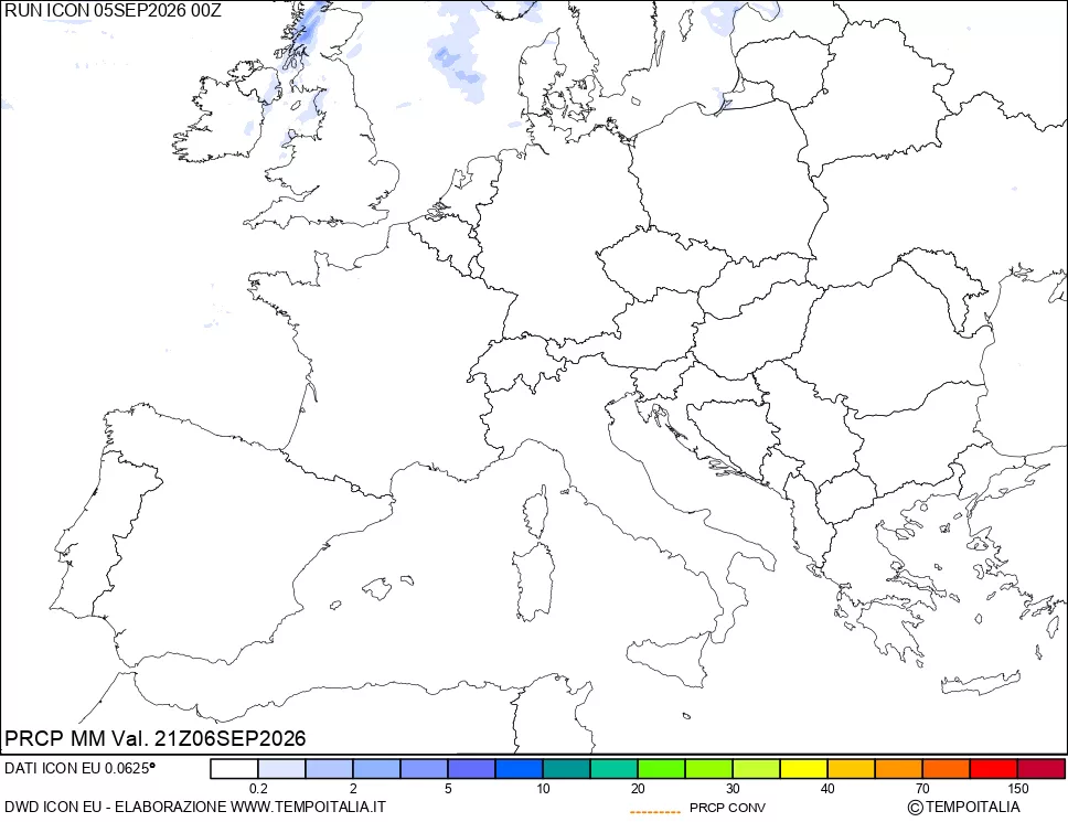 mappa Precipitazioni totali e convettive
