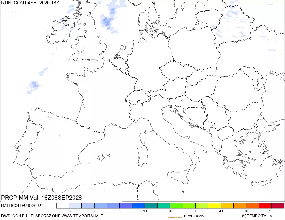 mappa Precipitazioni totali e convettive
