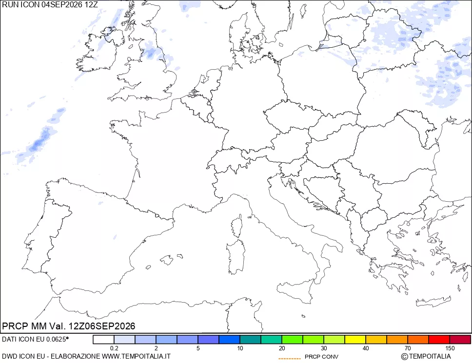 mappa Precipitazioni totali e convettive