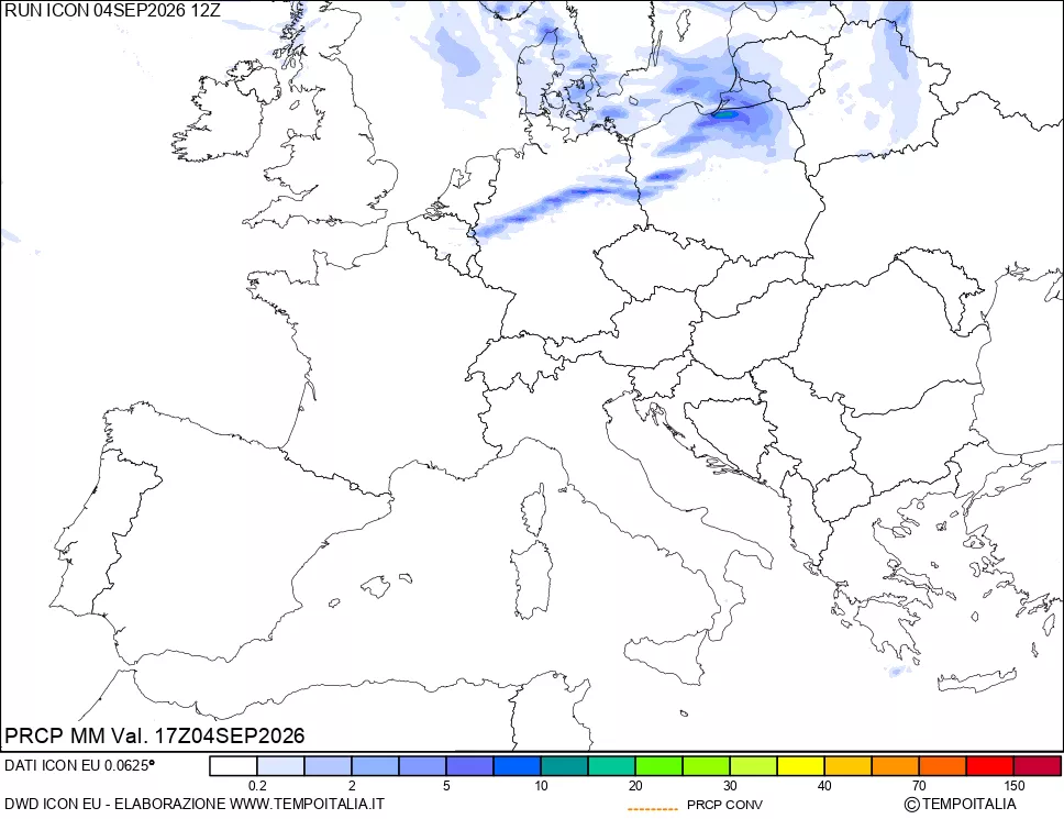 mappa Precipitazioni totali e convettive