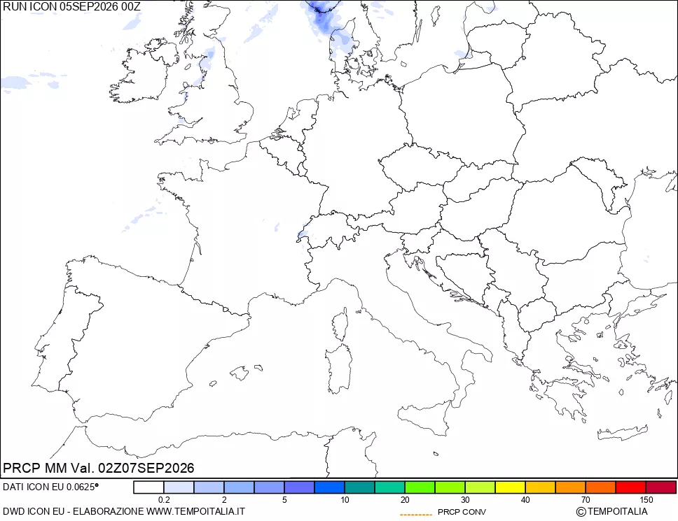 mappa Precipitazioni totali e convettive