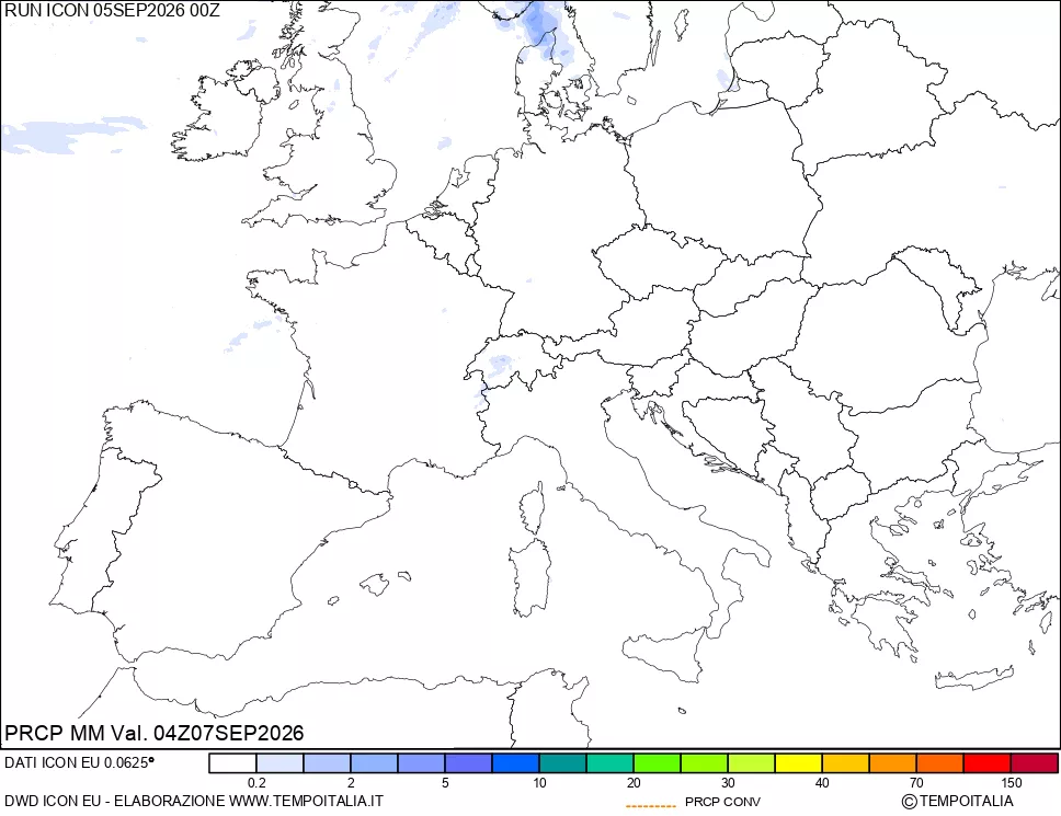 mappa Precipitazioni totali e convettive