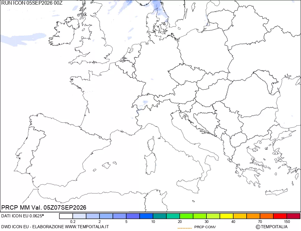 mappa Precipitazioni totali e convettive