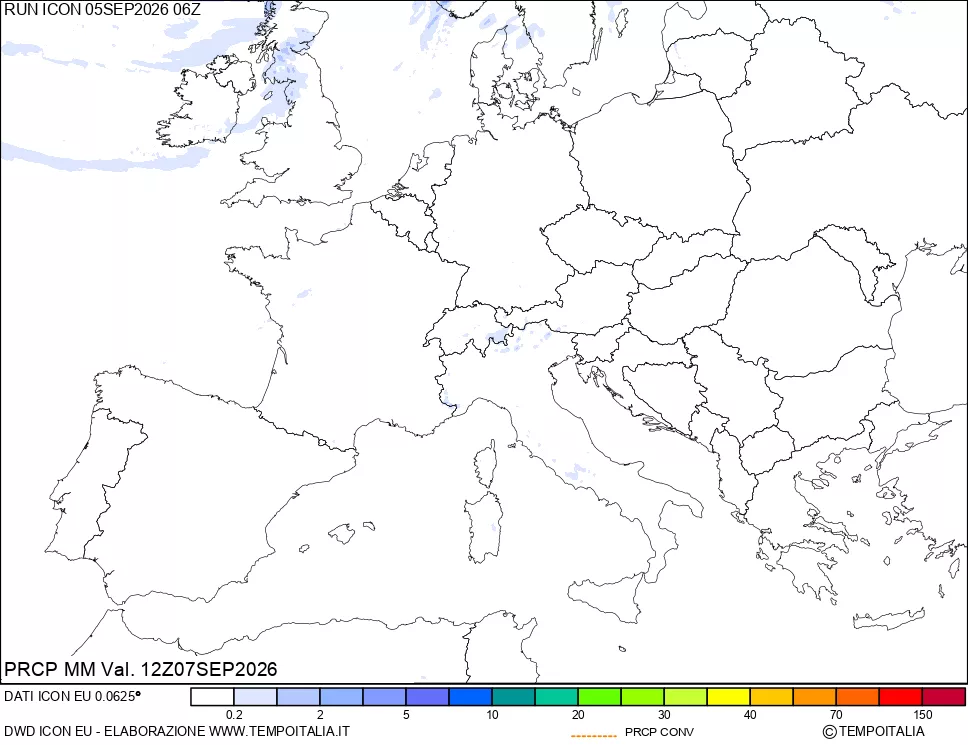 mappa Precipitazioni totali e convettive