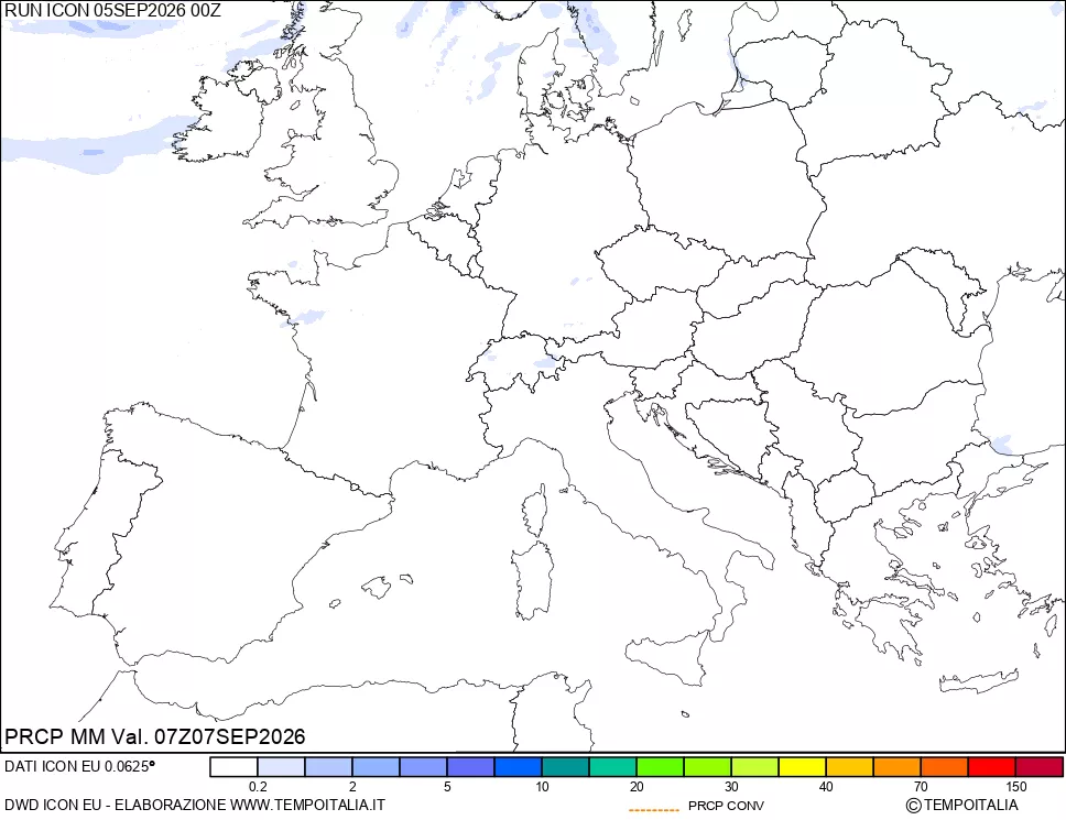 mappa Precipitazioni totali e convettive