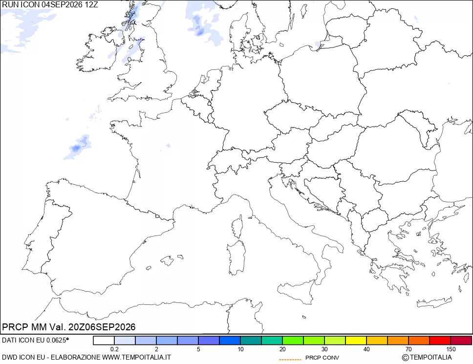 mappa Precipitazioni totali e convettive