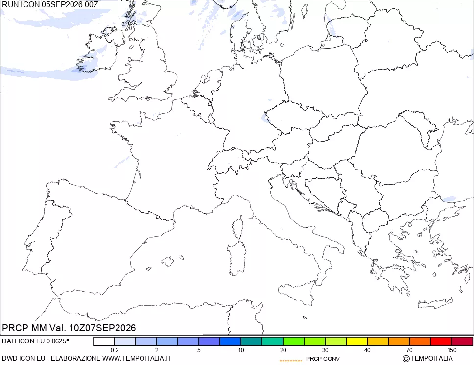 mappa Precipitazioni totali e convettive