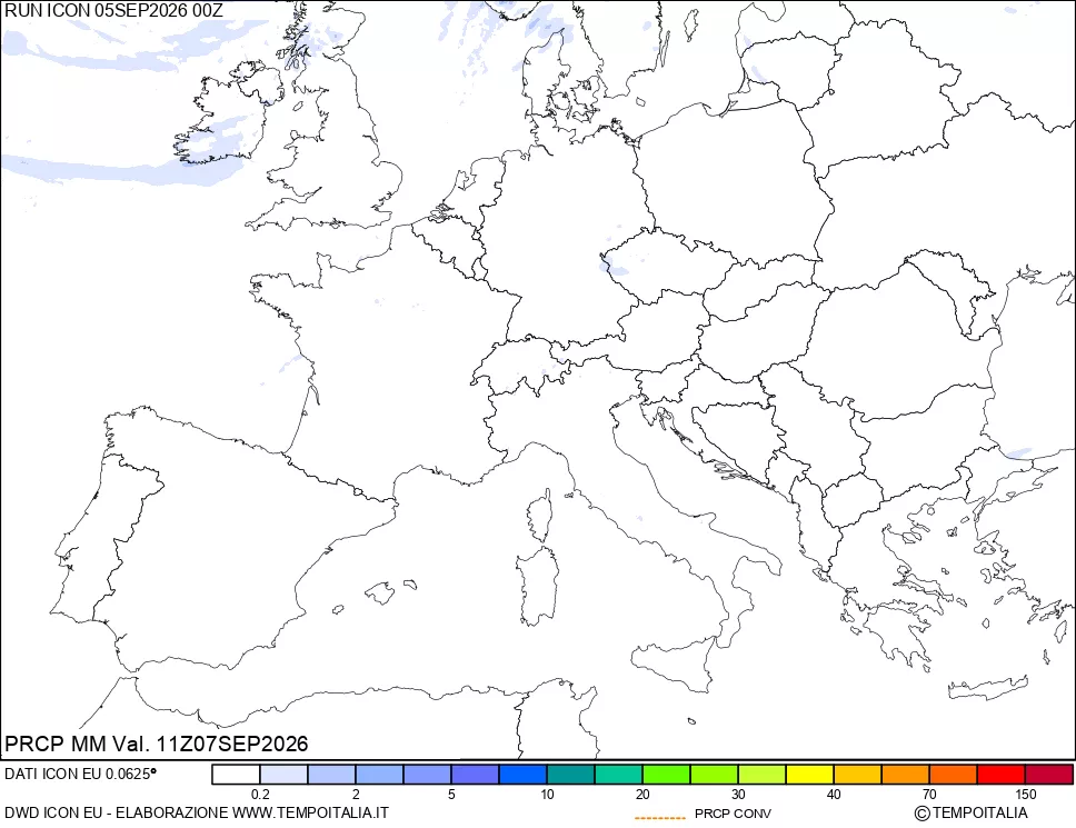 mappa Precipitazioni totali e convettive