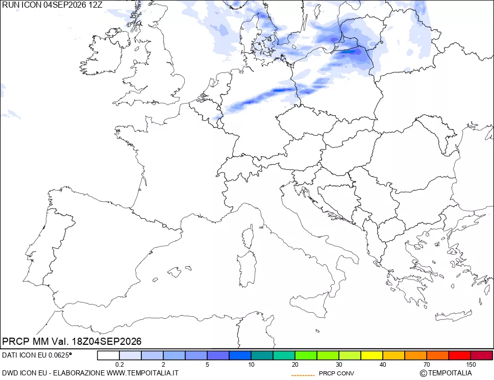 mappa Precipitazioni totali e convettive