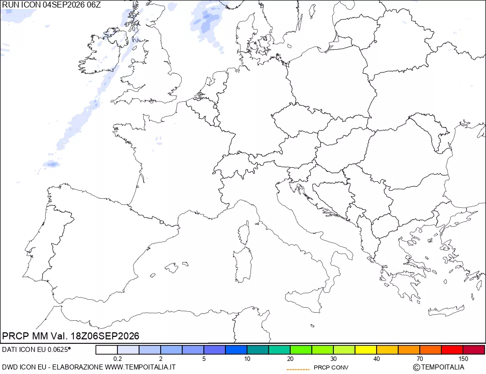 mappa Precipitazioni totali e convettive