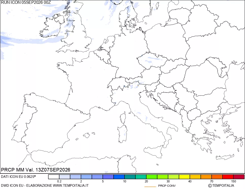 mappa Precipitazioni totali e convettive