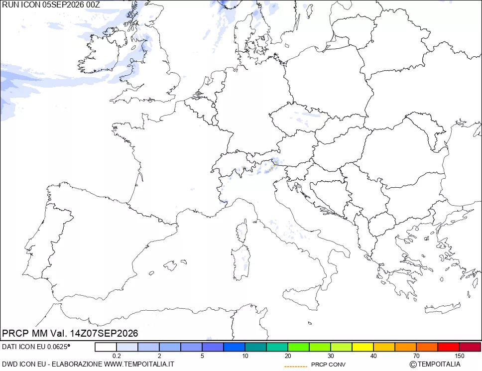 mappa Precipitazioni totali e convettive