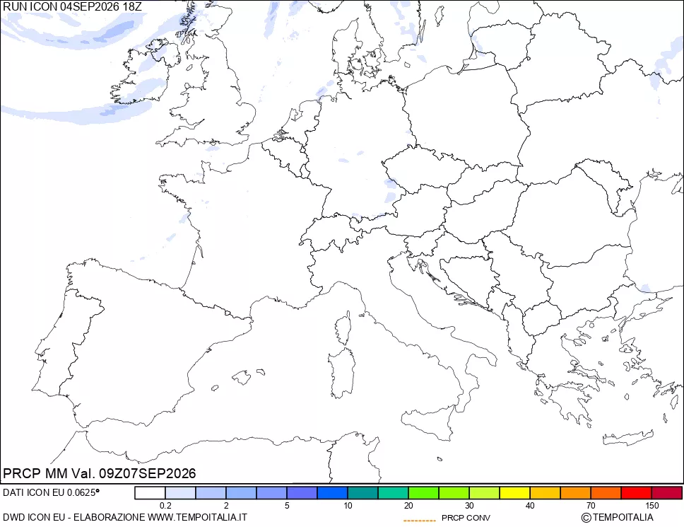 mappa Precipitazioni totali e convettive