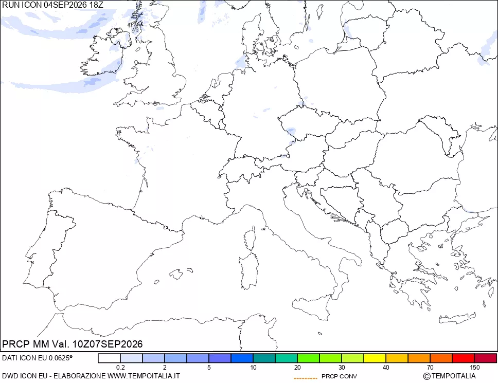 mappa Precipitazioni totali e convettive