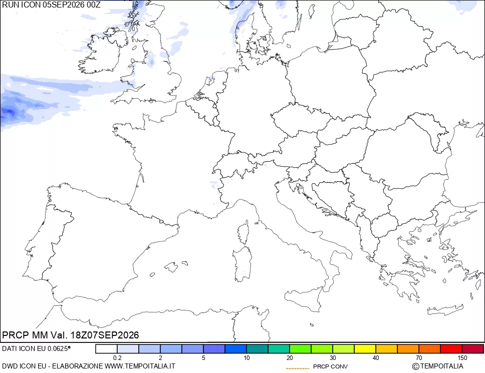 mappa Precipitazioni totali e convettive