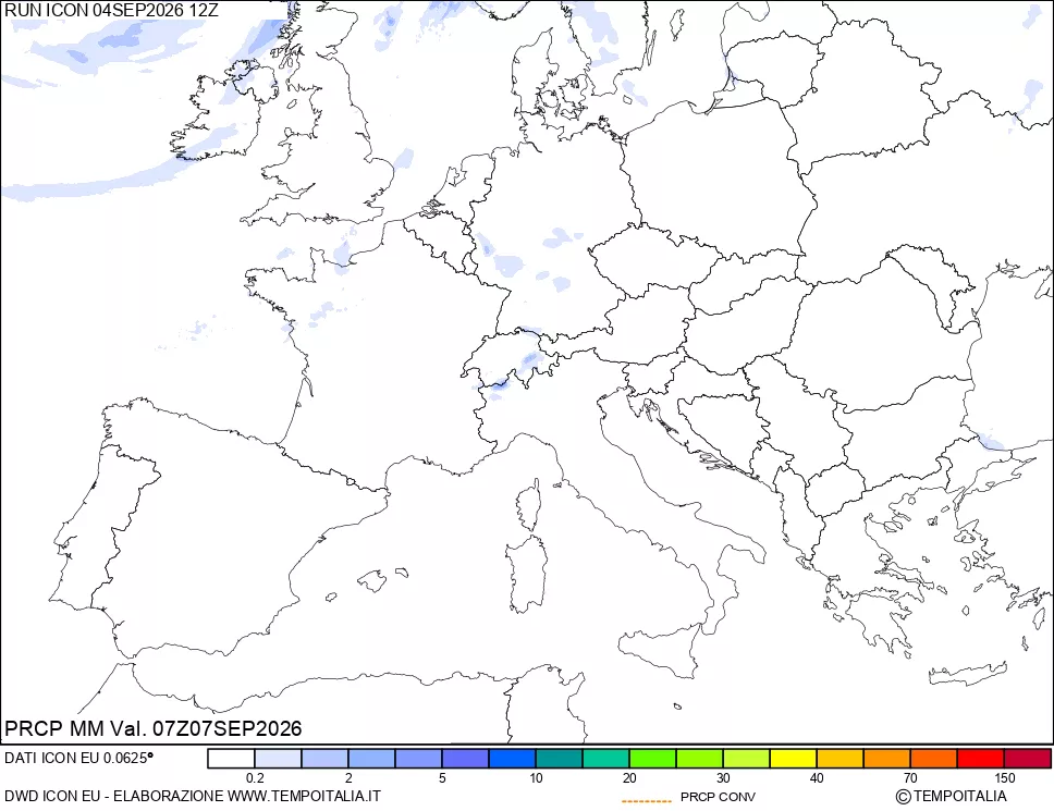 mappa Precipitazioni totali e convettive