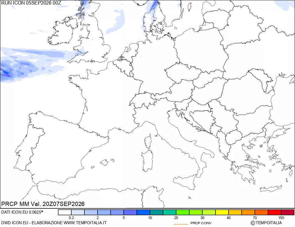 mappa Precipitazioni totali e convettive
