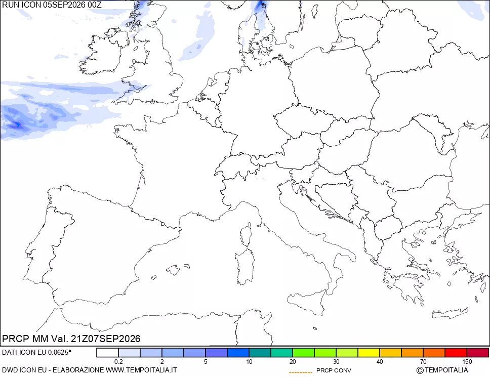 mappa Precipitazioni totali e convettive
