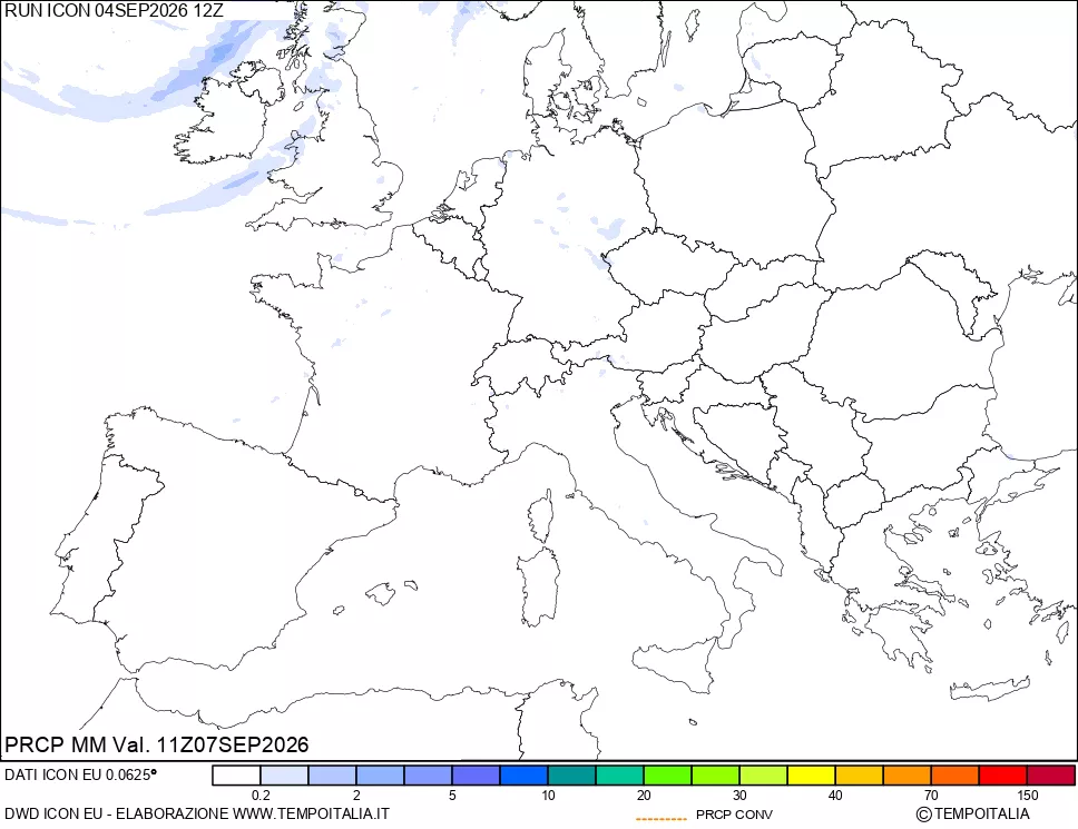 mappa Precipitazioni totali e convettive