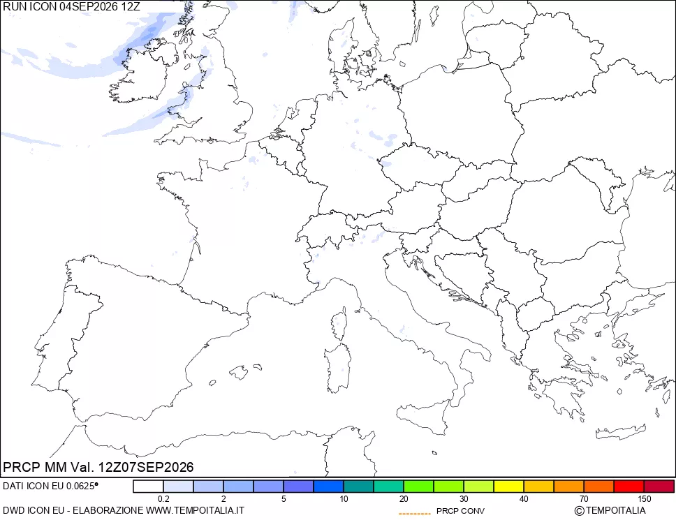mappa Precipitazioni totali e convettive