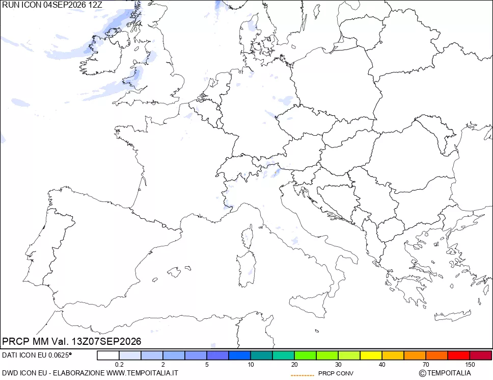 mappa Precipitazioni totali e convettive
