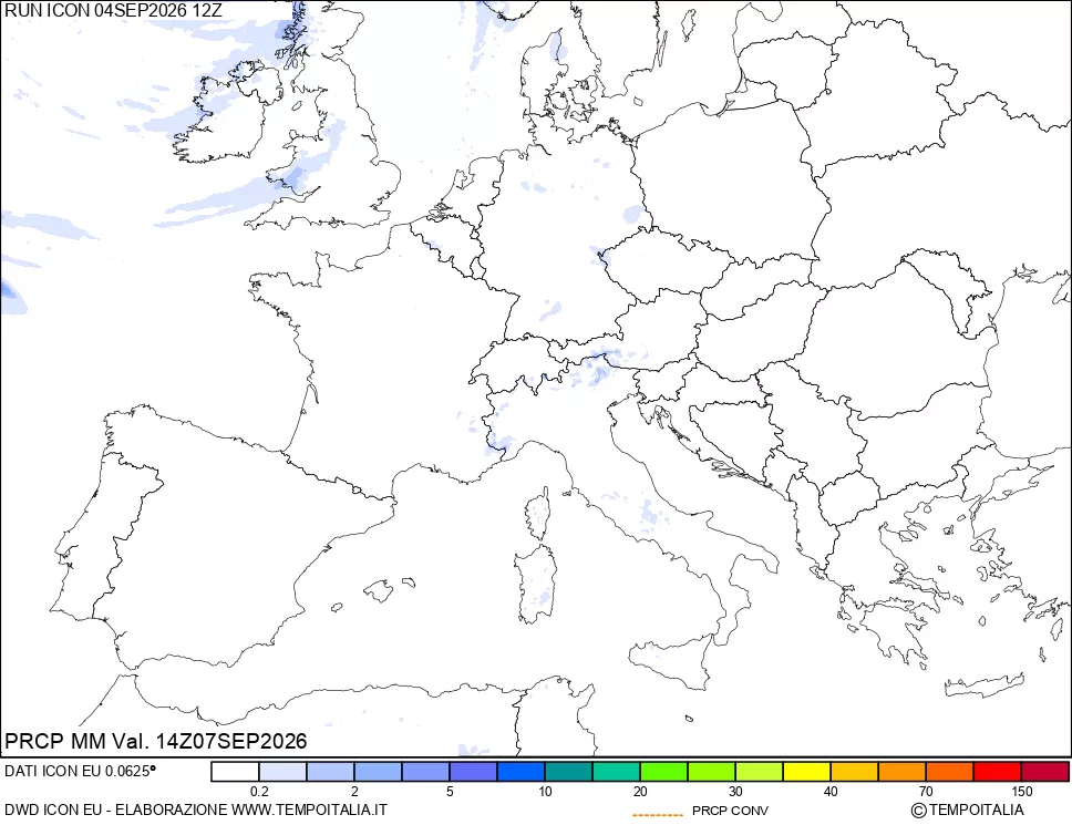 mappa Precipitazioni totali e convettive
