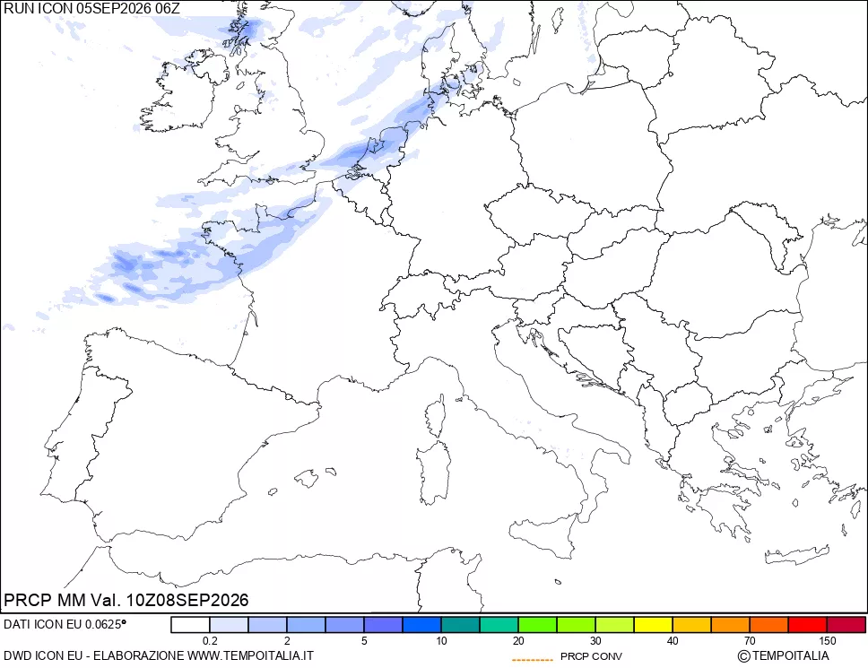 mappa Precipitazioni totali e convettive