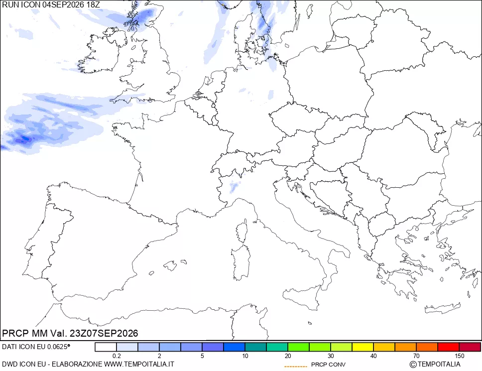 mappa Precipitazioni totali e convettive