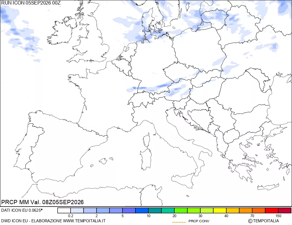 mappa Precipitazioni totali e convettive