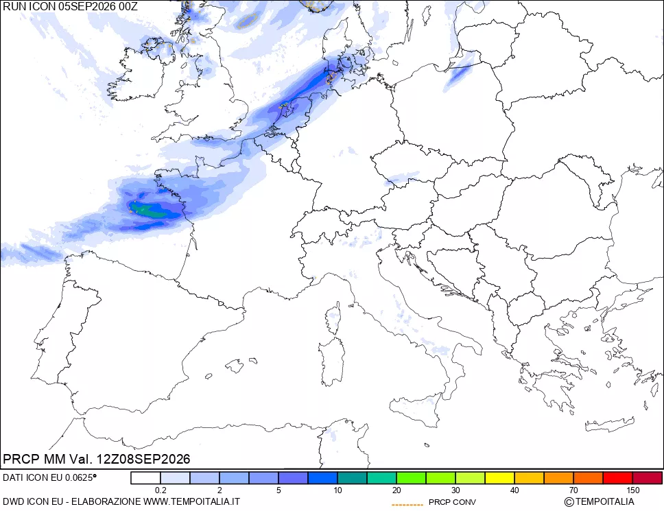 mappa Precipitazioni totali e convettive