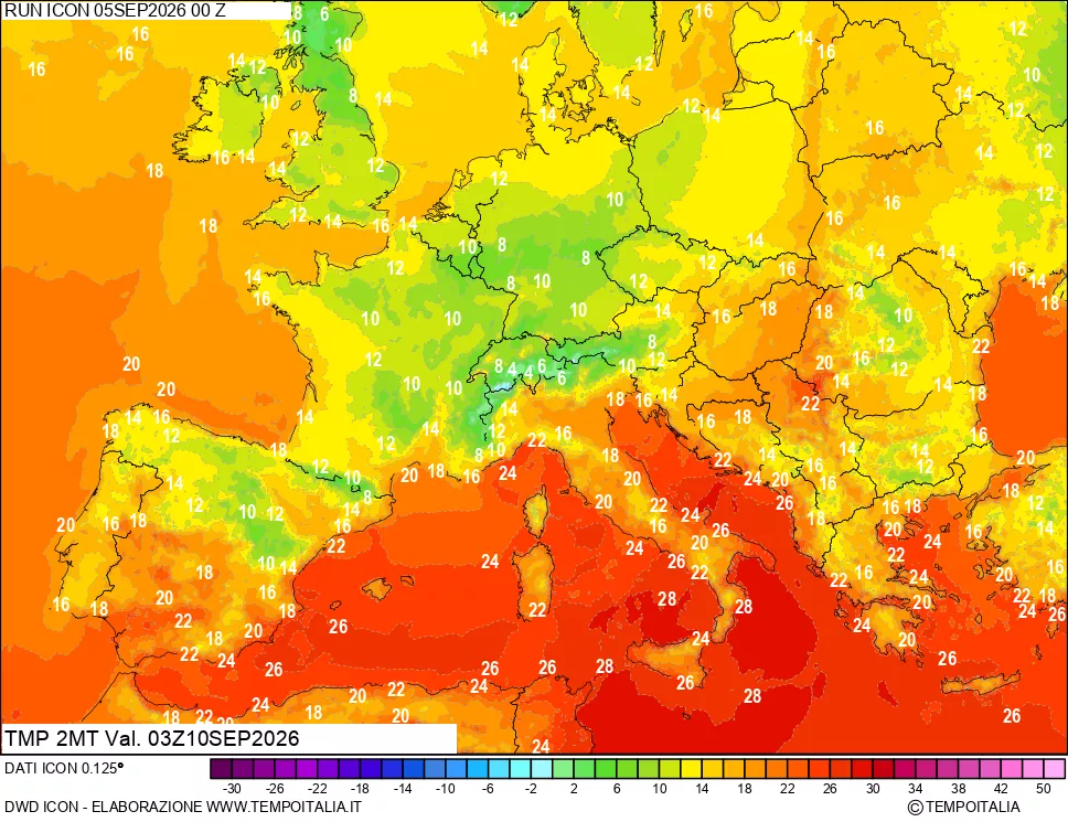 mappa Temp 2 metri