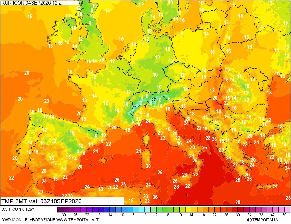 mappa Temp 2 metri