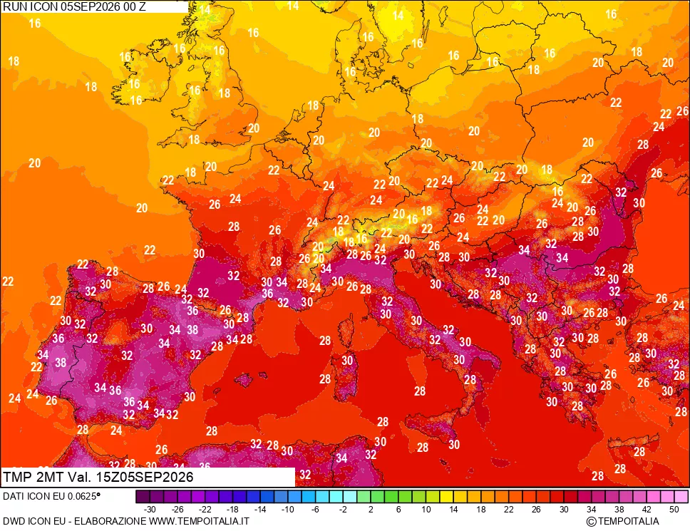 mappa Temp 2 metri