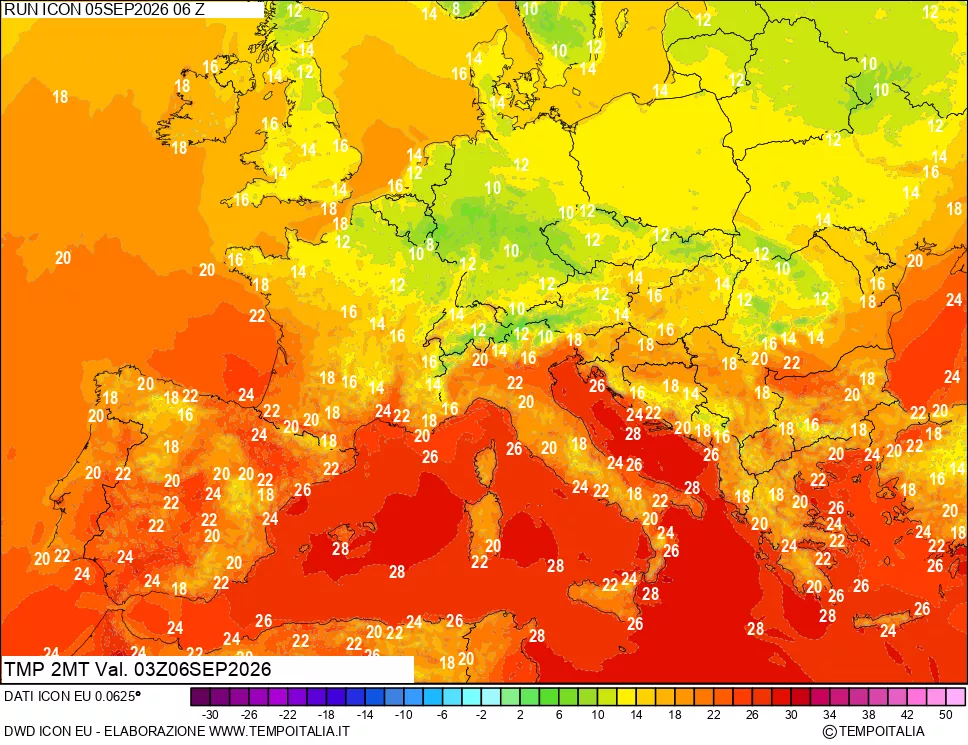 mappa Temp 2 metri