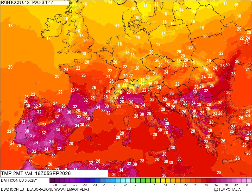 mappa Temp 2 metri