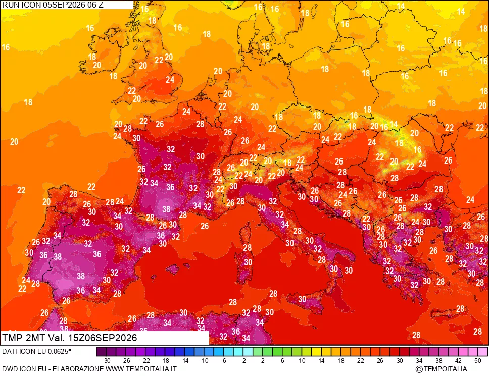 mappa Temp 2 metri
