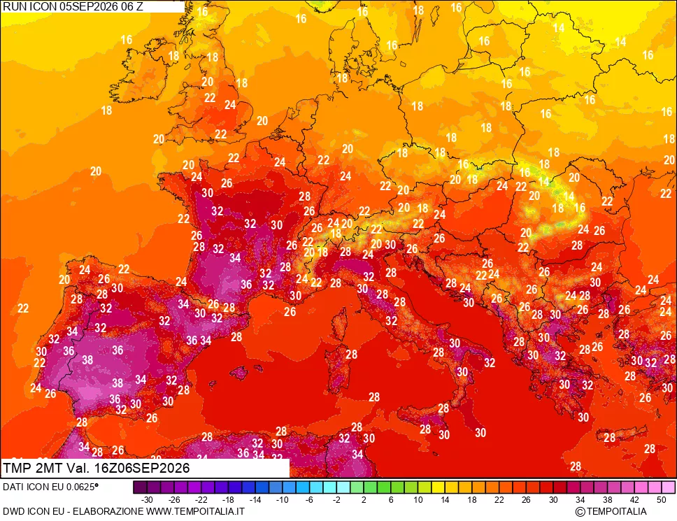 mappa Temp 2 metri