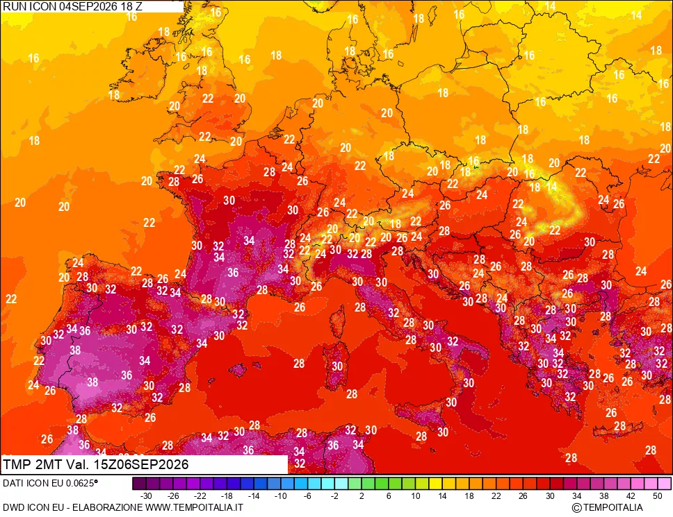 mappa Temp 2 metri